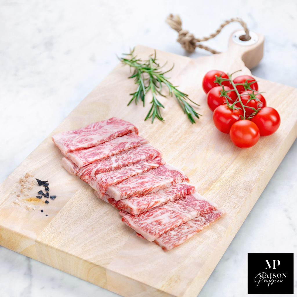 Yakiniku de bœuf de Wagyu (Grade A4)